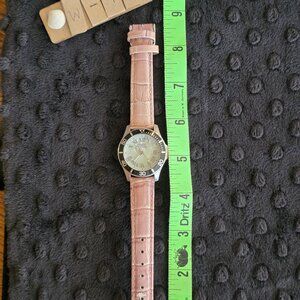 Item #W96 Invicta Rose pink leather band 1.25in face Watch
